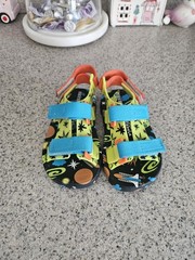 Mini Melissa Beach Slide Space Print Strappy Sandals Multicolor Kids US 8