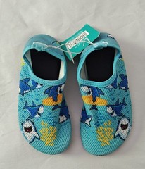 Unisex Summer Water Flat Shoes Size 30/31 Teal Blue