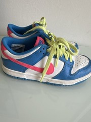 Nike Dunk Low Kids Size 5Y Blue White Pink Sneakers IB7747-406