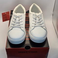 Deer Stags Blake Kids White Simulated Leather Low Top Sneakers Size 1M New