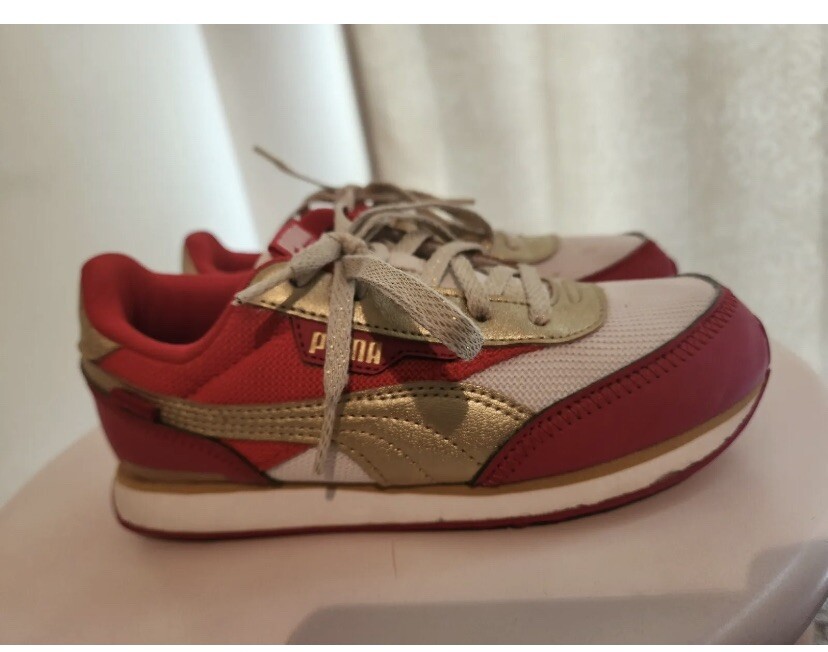 PUMA Kids‘ Future Rider Glitz Sneakers PS White-red-gold Size Kids 3c