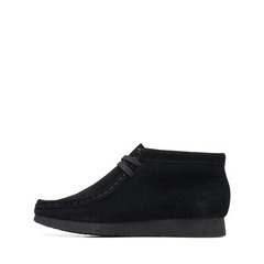 Clarks Kids Wallabee Boot O Black Suede 26168044