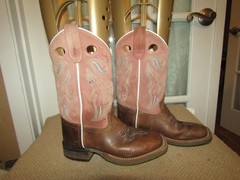 Cody James Inlay BBSC1943 Brown Pull On Square Toe Western Boots Kids Size 13