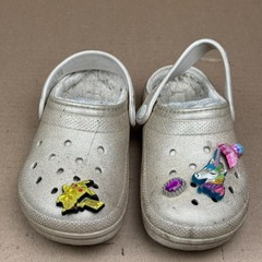 Kids Crocs Glitter Fur Lined Clogs Shoes J1 Pikachu Unicorn Charms Jibbitz