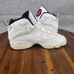 Jordan 6 Rings GS White Multi Color Confetti Sneakers 323419-150 Kids Shoes