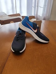 Nike Star Runner 3 (TDV) Iron Grey/Blue Lightning- Size 5 Child