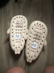 American Exchange Kids Beige Shark Cloud Slides Clogs
