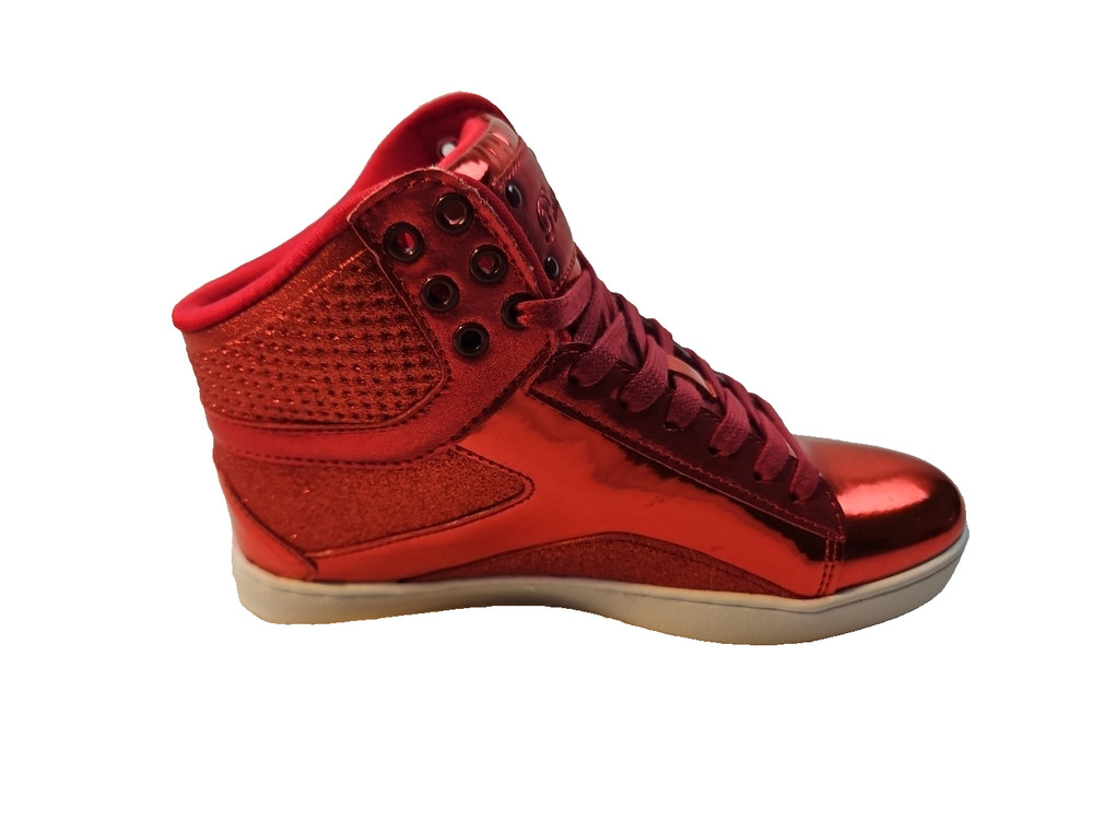 Love Pastry Dance Hip Hop Jazz „Pop Tart“ Red Glitter high-tops Sz. Women’s 8