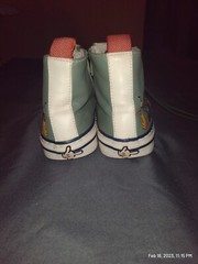 Zara Mickey Mouse White Canvas Hi Top Shoes Size 29 U.S. 5 boot Disney Minnie