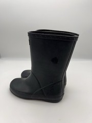 Hunter First Classic Kids Rain Boots Unisex Size 10 Black Rubber Wellies