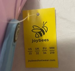 Joybees Active clogs girls size J3 pink/blue slip ons Shoes