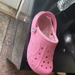 Crocs Classic Lined Clog Pink Unisex Kids US Size 10 Slip-On