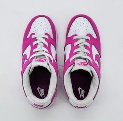 Nike Dunk Low TD Laser Fuchsia FB9107-102 Toddler Size 10C White Pink