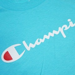 Champion Script Logo Youth (Turq Waters) Short Sleeve T-Shirt