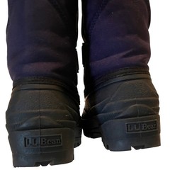 LL Bean Kids Snow Boots Black/purple Winter Cold Weather Insulated Buckle