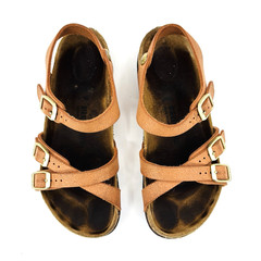 Big Kids 3 34 Narrow Birkenstock Kumba Sandals Tan Brown Birkoflor Faux Leather