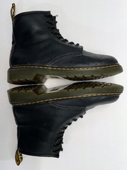 Doc Martens Air Wave Combat Boots Youth Sz 3 Black 1460J Leather Lace Up Zipper