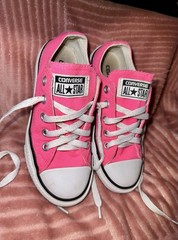 Converse Chuck Taylor Shoes Kids US 12 Hot Pink Low Top Sneakers