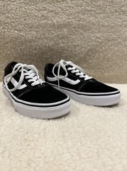 VANS Old Skool Overt Comfy Cush Black/White US Size 2 Youth Unisex NWOB NWOT