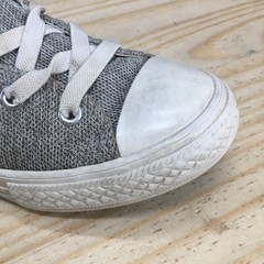 Converse Shoes Junior 4 Chuck Taylor All Star Double Tongue Sneaker Gray Lace Up