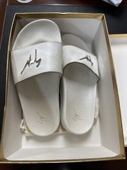 GIUSEPPE ZANOTTI SANDALS SLIDES BIREL VAGUE BIANCO KIDS 33/34 US 1/2 WITH BOX