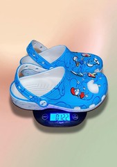 Crocs Classic Clog The Smurfs Blue/White Slip On Clogs Unisex Kids J5