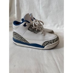 Jordan 3 Retro Wizards White Blue Grey Elephant Print DM0968-148 Kids 9C