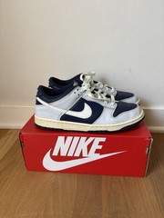 Nike Dunk Low Football Grey Midnight Navy FB9109 002 Youth 7Y