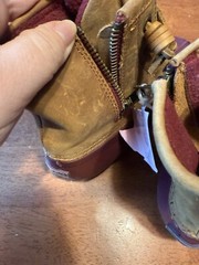 Sperry Top-sider Waterproof Rubber Boots & Bonus Tall Boots Burgundy Beige Sz. 5