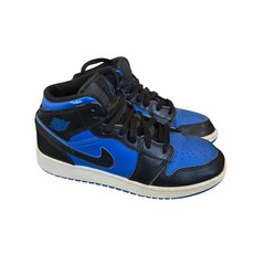 Jordan 1 Mid GS Royal Black Blue Kids Sneakers DQ8423-042 Size 6Y