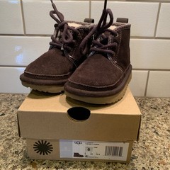 NEW KIDS TODDLER UGG NEUMEL II TASMAN COFFEE BROWN CHUKKA BOOTS