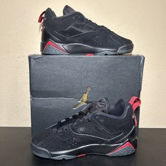 Jordan MVP 92 (GS) Kids Sneaker Black/Red Leather Lace Up Low Top 4Y HQ4427-006