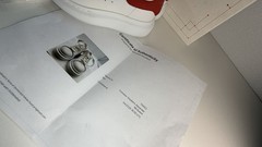 Alexander McQueen Oversized Sneakers Kids EU 27/ US 10 White Red Leather Shoes