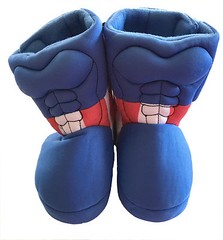 NEW Marvel Captain America Cartoon Slippers Little Kid Small 5/6 Red White Blue