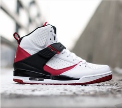 Nike AIR JORDAN Flight 45 High GS White Red Black 524865-130 SIZE 6.5youth=8 Wom