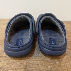 Crocs Kids J3 Cozy Lined Clogs Navy Blue Fleece Fall Winter Slip On Shoes Youth