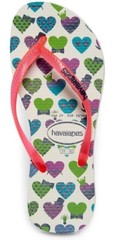 $19 Havaianas Slim White/multi Trend Flip-Flop