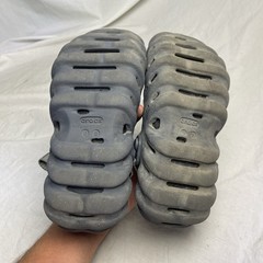 CROCS Echo Clogs Black Sandals Size J3 Juniors 3 Slip On Shoes Heel Strap Croc
