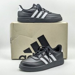 Adidas “Breaknet 2.0” Kid’s & Youth Lifestyle Court Lace Shoes (Black/White) NEW