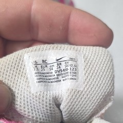 Nike Court Borough Low 2 Hook & Loop Sneakers Pink/White Toddler US 8C EU 25