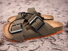 Thereabouts Kids’ Sandals-Taupe with Buckle Straps-TH YONO ~Size 12M ~NEW