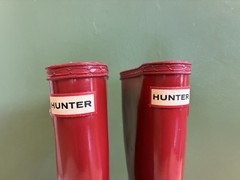 Hunter Kids Original Kids‘ Gloss Rain Boot Kid Big Kid Military Red 4 US 34 EU
