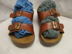 STEVE MADDEN BHarpoon Brown Buckle Cork Sandals Youth Size 1