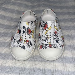 Disney Native Mickey Mouse C5 Unisex Children’s Shoes White Slip-On Waterproof