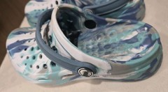 Joybees Kids Active Clog Marbled Rapids Blue EVA Foam Water Shoe Slip On 12 & 13