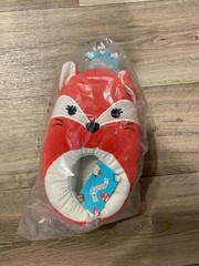 New Squishmallows Original Red Fox – Unisex Kids Size 6-7 Slip-On Slippers