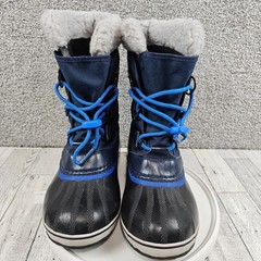 Sorel Yoot Pac Snow Boots Youth Size 4 Nylon Waterproof Winter Navy Blue