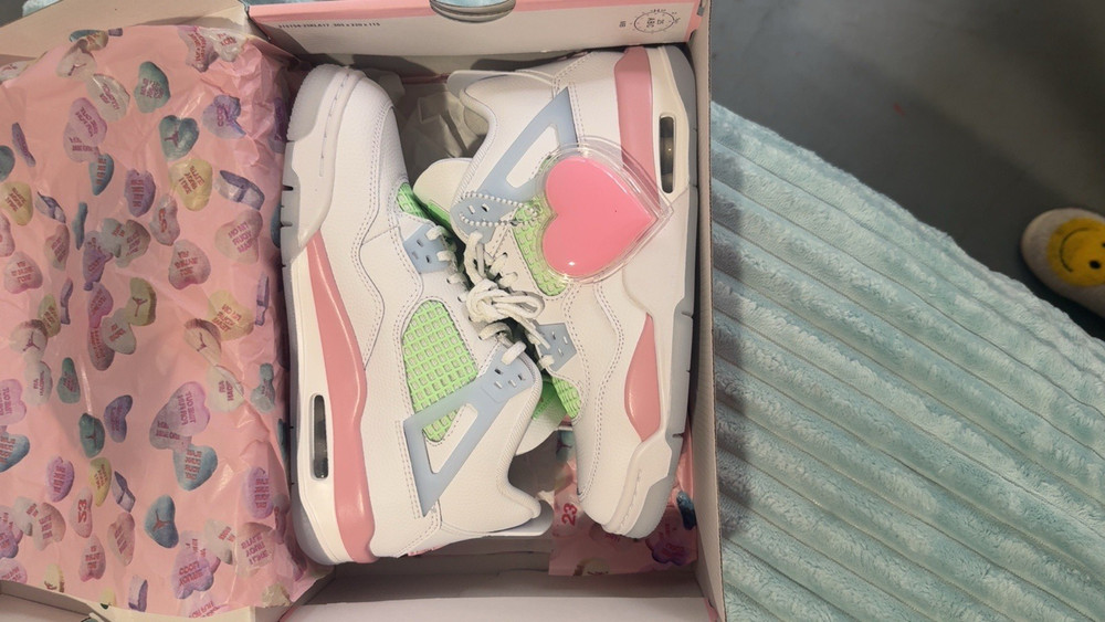 Jordan Air Jordan 4 Retro (GS) White/Pink/Blue/Green 6Y