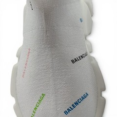 Balenciaga Youth White Multi Logo Speed Sock Sneakers Size EU 23 24 NWB 0003