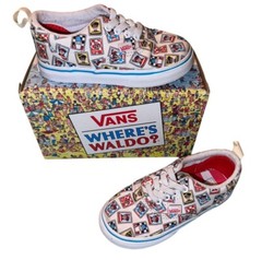 Where’s Waldo X Vans Collab Postage Stamp Kids Size 9.0T Shoes